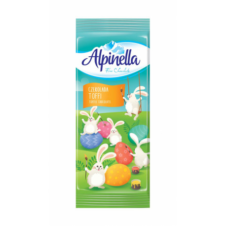 Milk chocolate with toffi filling APLINELLA 100g.