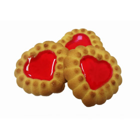 Biscuits with cherry-flavored jelly filling HEARTS 500g