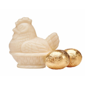 White chocolate figure WHITE HEN 40g