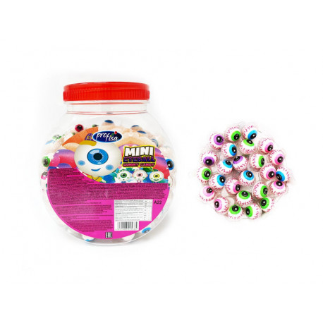 Želė saldainiai MINI EYEBALL CANDY  2g (200vnt*12 bl)