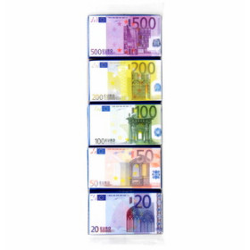 Milk chocolate EURO BANK NOTES 75g.