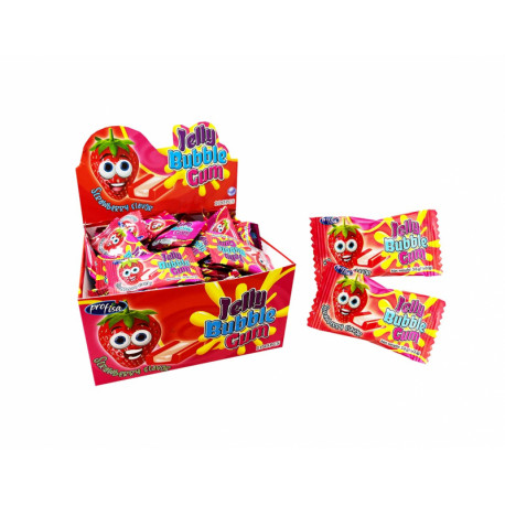 Bubble gum JELLY BUBBLE GUM STRAWBERRY 3,6g