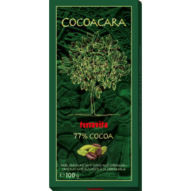 Extra dark chocolate with coffee and cardamom 77% 100 g