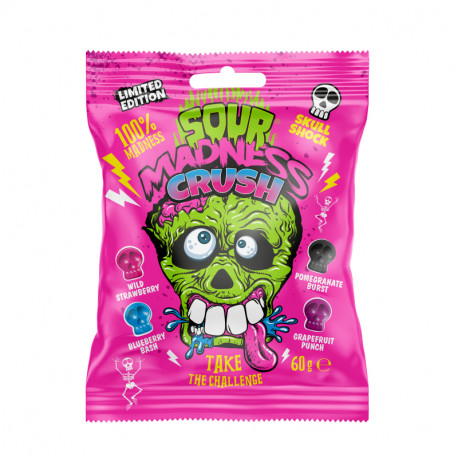 Ekstra rūgščių saldainių rinkinys SOUR MADNESS CRUSH 60g