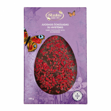 Dark chocolate with raspberries, 100 g