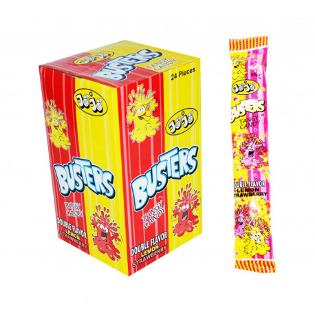 Kramtomieji saldainiai BUSTER TANGY CANDY LEMON - STRAWBERRY 60g