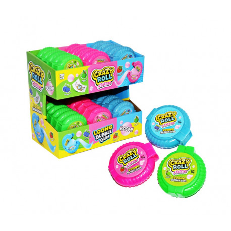 Chewing gum with filling CRAZY ROLL GUM+TATOO 15g