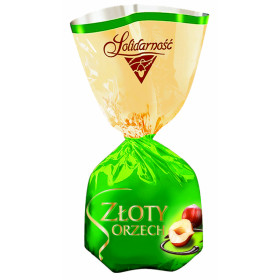 Chocolate candy with hazelnuts flavored cream GOLDEN NUT 2,5kg