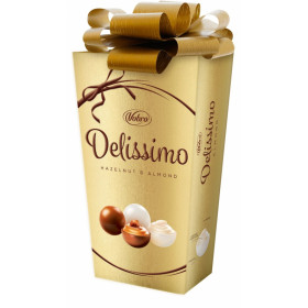 Pieninio šokolado saldainiai su lazdynų ir migdolų riešutais DELISSIMO HAZELNUT AND ALMOND PREZENT 182g