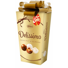 Pieninio šokolado saldainiai su lazdynų ir migdolų riešutais DELISSIMO HAZELNUT AND ALMOND PREZENT 182g