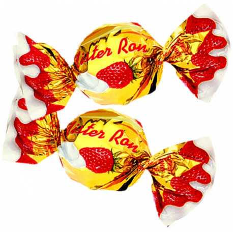 Chocolate candy with strawberry and cream filling MISTER RON 2,5kg