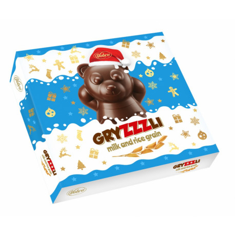 Milk chocolate pralines filled with milk cream and crisps GRYZZZLI MILK 156g