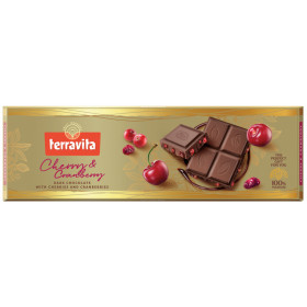 Chocolate with cranberry and cherry 225 g