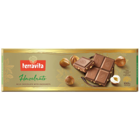 Milk chocolate with hazelnuts 225g.